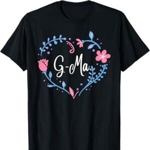 Flower T-Shirt Grandma Christmas Birthday Gift Tee T-Shirt